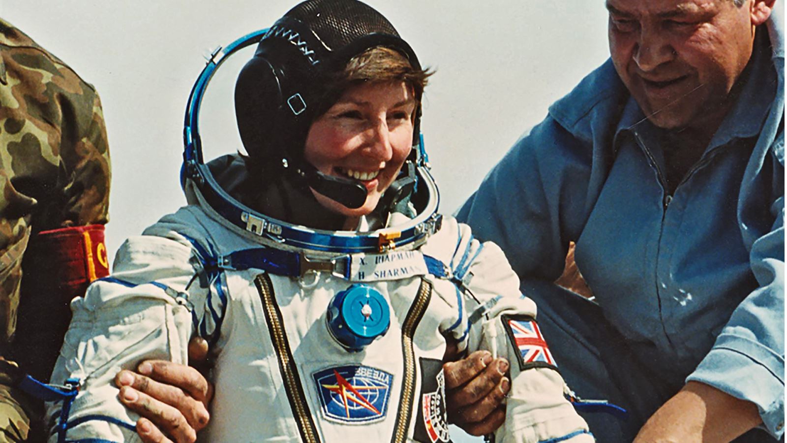 Helen Sharman returns from MIR in 1991